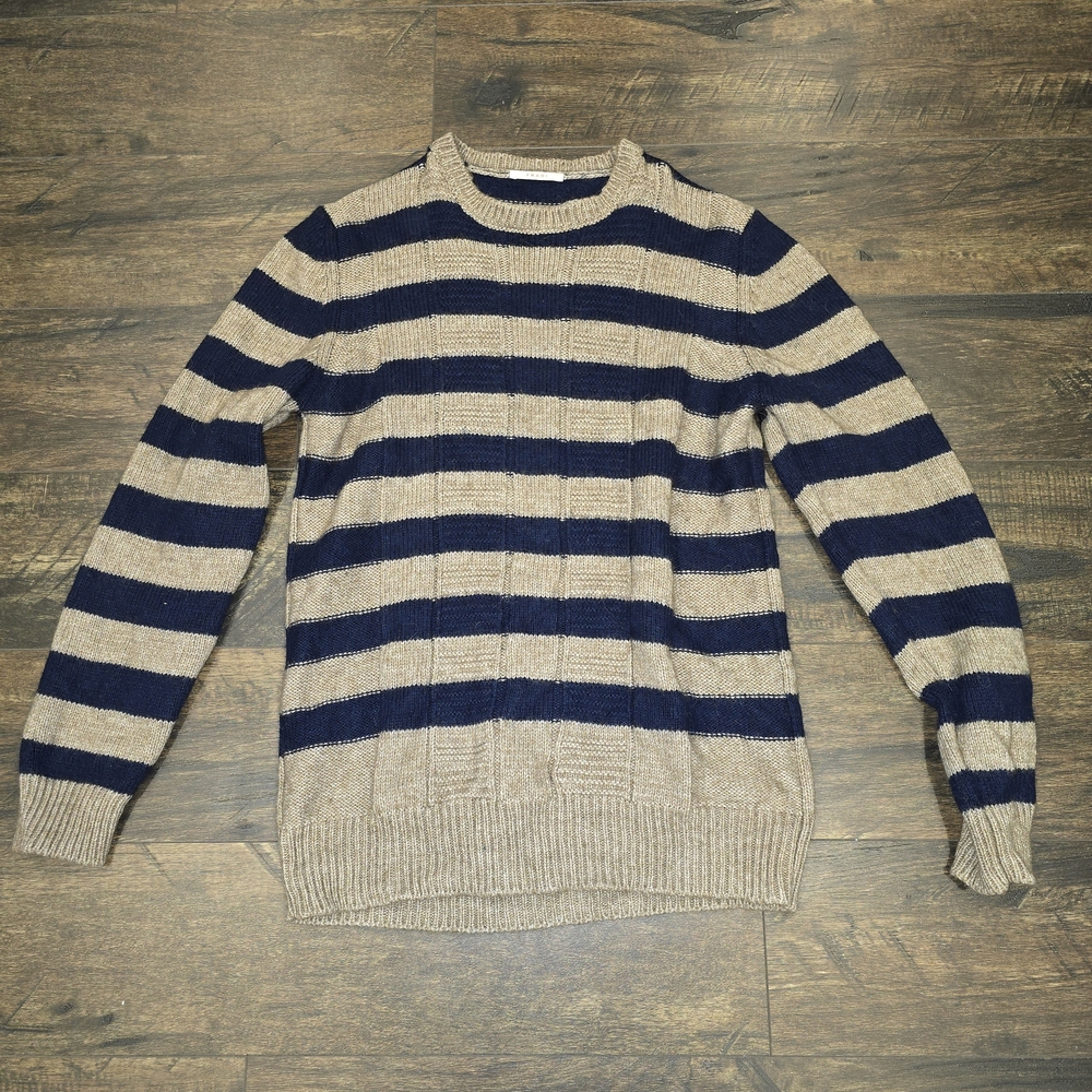 Fradi Striped Navy and Tan Women's Sweater